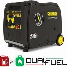 Champion 4500-Watt Portable Dual Fuel Inverter Generator With Quiet Technology Electric Start