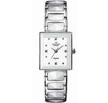 Viceroy 47322-07 Ceramic Sapphire Of Woman With 4 Diamonds And Glass