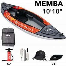 Aqua Marina Memba 10 Ft.10 In., 1 Person Touring Kayak - Inflatable Kayak Package, Including Carry Bag, Paddle, Fin & Pump