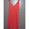 Women's Talbots Halter Top Dress Red W/ White Polka Dots L