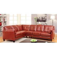 Furniture Of America Peever Mahogany Red Sectional