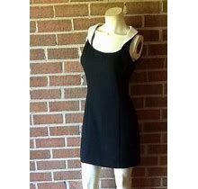 Vintage OBERON New York Black & White Mod Mini Sheath Dress Polyester Crepe 4