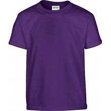 Custom Gildan Youth Heavy Cotton T-Shirts Purple YL