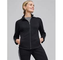 Women's Studded Double Knit Jacket In Black Size Small Chico's Zenergy - Black - Women - Size: Small