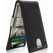 Slim Bifold Wallets For Men - Money Clip Wallet RFID Blocking Front Pocket Leather Thin Minimalist Mens Wallet Credit Card Holder Gifts For Him