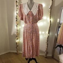 Halmode Petites Dresses | Halmode Petites Vintage Floral Dress | Color: Pink/White | Size: 2