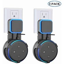 Sportlink Outlet Wall Mount For Alexa Echo Dot 3rd Gen With Cable Management - Black(2Packs)