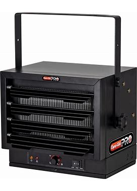 Dyna Glo, 7500 W 240V Forced Air Electric Garage Heater, Fuel Type Electric, Heat Output 25590 Btu/Hour, Heat Type Forced Air, Model EG7500DGP