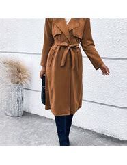 Image result for Ladies Long Trench Coat