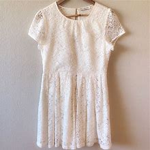 Ivory Lace Babydoll Dress | Color: Cream | Size: Xs