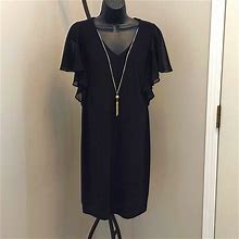Msk Dresses | Msk Black Cocktail Dress W Tassel Necklace | Color: Black | Size: Xs