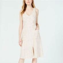 Monteau Dresses | Monteau Petite Striped A-Line Dress Petite Xl | Color: Cream | Size: Xlp