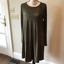 Zenana Outfitters Dresses | Zenana Premium Olive Knit Dress Size Large | Color: Black | Size: L