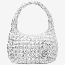Cos Quilted Oversized Shoulder Bag Silver 0916460025