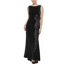 Jessica Howard Womens Velvet Sleeveless Evening Dress