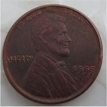 Rare 1955 Lincoln 1 Cent Double Penny American US United States Copper Antique Restrike Cool Coin. Explore Now!