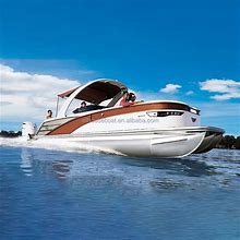 Allhouse/OEM Wholesale Aluminum Pontoon Boat,1 Unit.Sports & Entertainment > Water Sports > Rowing Boats.Unisex.Customized Color
