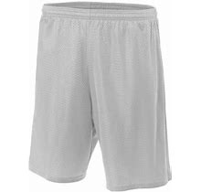 A4 Men's Silver Lined Tricot Mesh Shorts For Men In | N5293