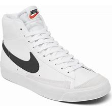 Nike Big Kids' Blazer Mid '77 Casual Sneakers From Finish Line - White, Black - Size 5.5