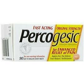 Percogesic Acetaminophen Pain Reliever Fever Reducer Fast Acting 90 Ct