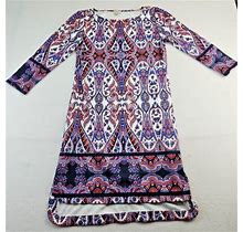 Cremieux Shirt Dress Womens Small Paisley Midi Dress