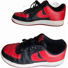 Nike Shoes | Nike Air Force 1 Lows Shoes Sneaker Size 16 Red And Black | Color: Black/Red | Size: 16
