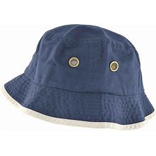 Newhattan Men's 100% Cotton Bucket Hat Navy Blue Putty 1519