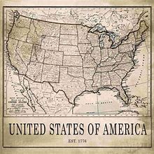 17 Stories United States Map Distressed By - On Canvas | 12 H X 12 W X 1.25 D In | Wayfair C81c7550f74a904bb9160bdb84c5c06e