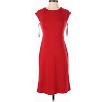 Ann Taylor Casual Dress - Sheath: Red Solid Dresses - Women's Size 0 Petite