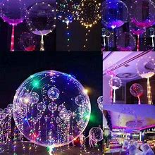 Romantic 20Inch Luminous Led Balloon Round Bubble Balloon Decor Party