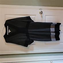 Dress Barn Dresses | Black And Gray Kimono Sweater Dress, Size Xl | Color: Black/Gray | Size: Xl