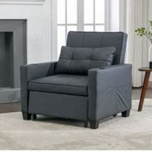 Ebern Designs 3-In-1 Chair Bed W/ USB Ports Faux Leather | 32.98 H X 68.02 W X 34.16 D In | Wayfair Sofas 6B1c3009782d655cc0623cc7dd54a23b