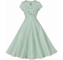 Lovskoo Womens Summer Dresses Maxi Dress Tank Beach Dress Floral Print Sleeveless Swing Dress Green
