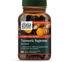 Gaia Herbs Curcumin Synergy Turmeric Supreme Pain 120 Vegetarian Liquid Phyto-Caps