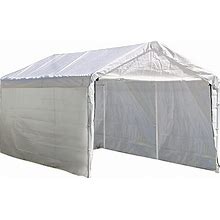 Shelterlogic 25775 Outdoor Maxap Canopy Enclosure Kit (Frame And Cover Sold Separately), 10 X 20, White