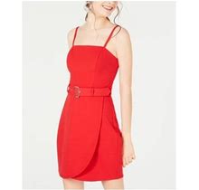 Speechless Womens Red Spaghetti Strap Mini Wrap Dress Party Dress Juniors 9