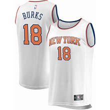 Men's Alec Burks Fanatics Branded White New York Knicks Fast Break Custom Replica Jersey - Association Edition Size: S
