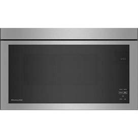 Kitchenaid - 1.1 Cu. Ft. Over-The-Range Microwave With Flush Built-In Design And Printshield Finish - Stainless Steel