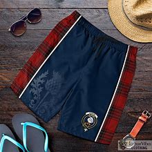 Wemyss Tartan Men's Shorts With Family Crest And Scottish Thistle Vibes Sport Style