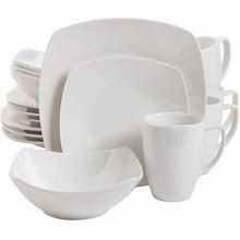 Zen 16-Piece Contemporary White Ceramic Dinnerware Set (Service For 4)