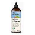 Sky Organics Organic Castor Oil (16 Oz) USDA Certified Organic, 100% Pure, Cold Pressed, Hexane Free, Boost Hair Growth, Use With Castor Oil Pack