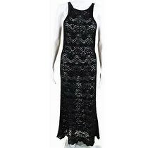 Cecilia Prado Black Metallic Crochet Maxi Dress S
