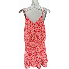 Loft Dresses | Ann Taylor Loft Red Vneck Tiered Thin Stap Sleeveless Midi Dress New Size Xxs | Color: Red/White | Size: Xxs