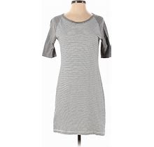 Gap Casual Dress - Shift: Gray Stripes Dresses - Women's Size X-Small