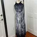 Studio One Dresses | Studio One Animal Print Halter Beaded Maxi Dress | Color: Black/Gray | Size: S