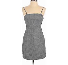 AFRM Casual Dress - Sheath Square Sleeveless: Gray Plaid Dresses - Women's Size X-Small