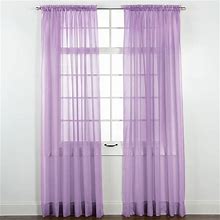 Elegance Sheer Window Curtain Panel - Lilac - 60" X 84" - 84 Inches