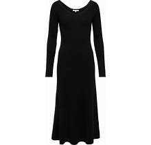 Dorothee Schumacher, Smooth Silhouettes Wool-Blend Midi Dress, Women, Black, US 6, Dresses, Wool