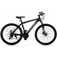 24 in. Aluminum Adult Mountain Bike With 21 Speed Orange CUU110649710 ,