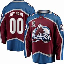 Men's Fanatics Branded Burgundy Colorado Avalanche Home 2022 Stanley Cup Champions Breakaway Custom Jersey Size: 3XL
